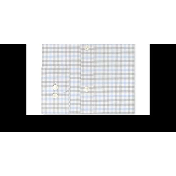 Tommy Hilfiger Men's Plaid Collared  Dress Shirt Green Size 17.5X32-33 - Picture 3 of 4